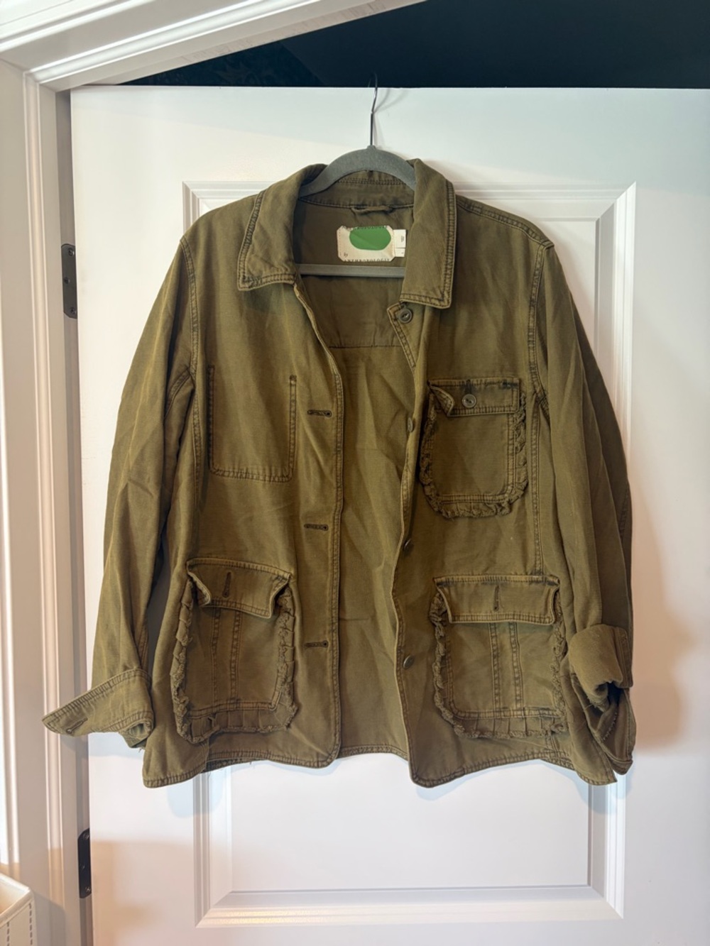 Anthropologie Olive Green Utility Jacket